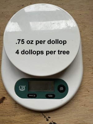 SPLAT food scale for weighing SPLAT dollop